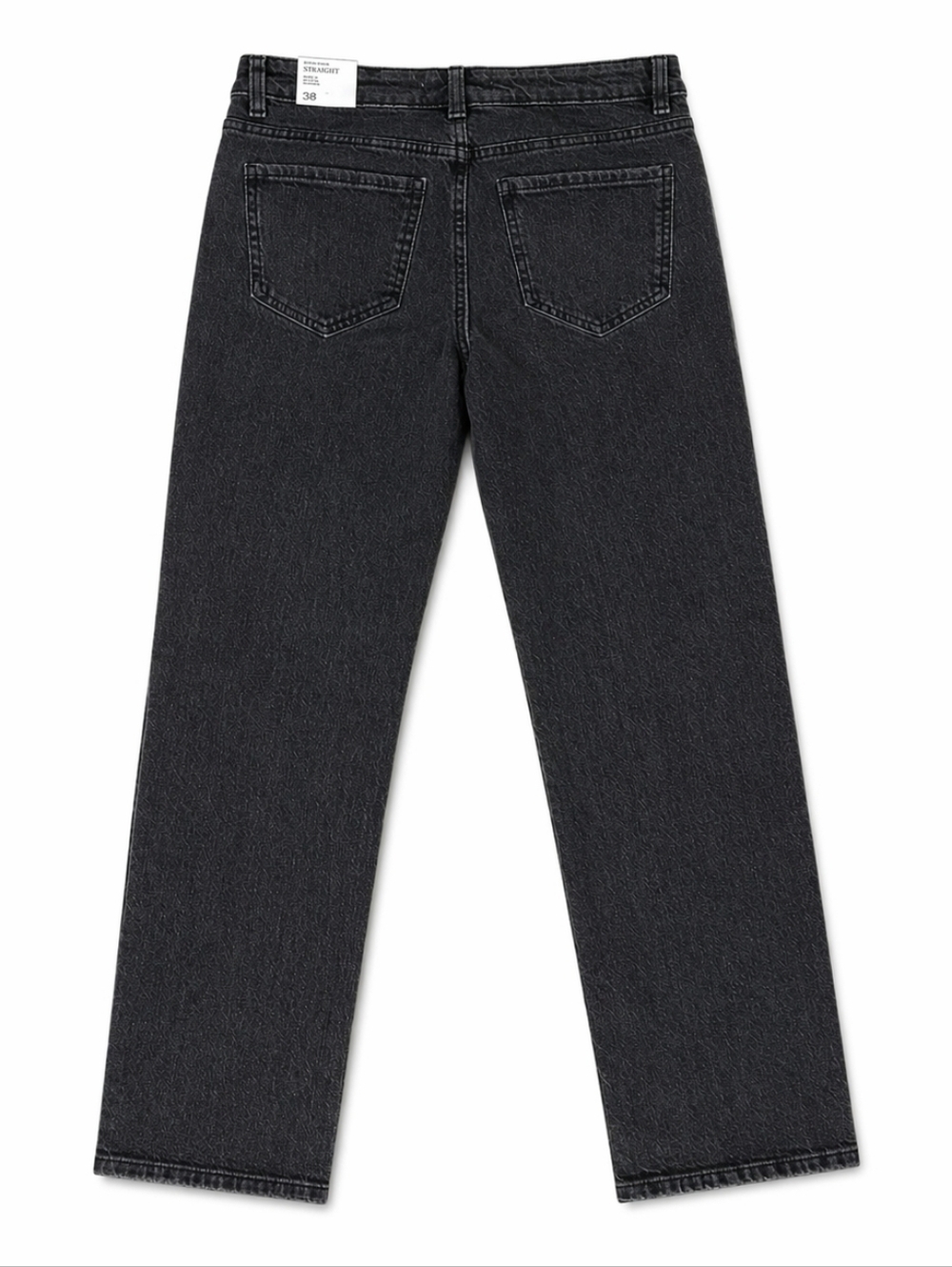 BNWT MNG (Mango) Mid Waist Straight Leg Jean - Washed Black - US 6 Retail $109